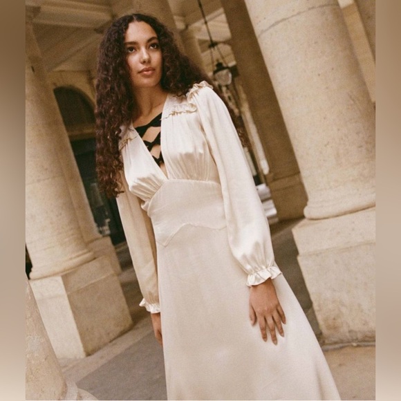 DOEN LORELEI SILK DRESS IN MOTHER OF PEARL, size XS, brand new, never worn. - Picture 2 of 16